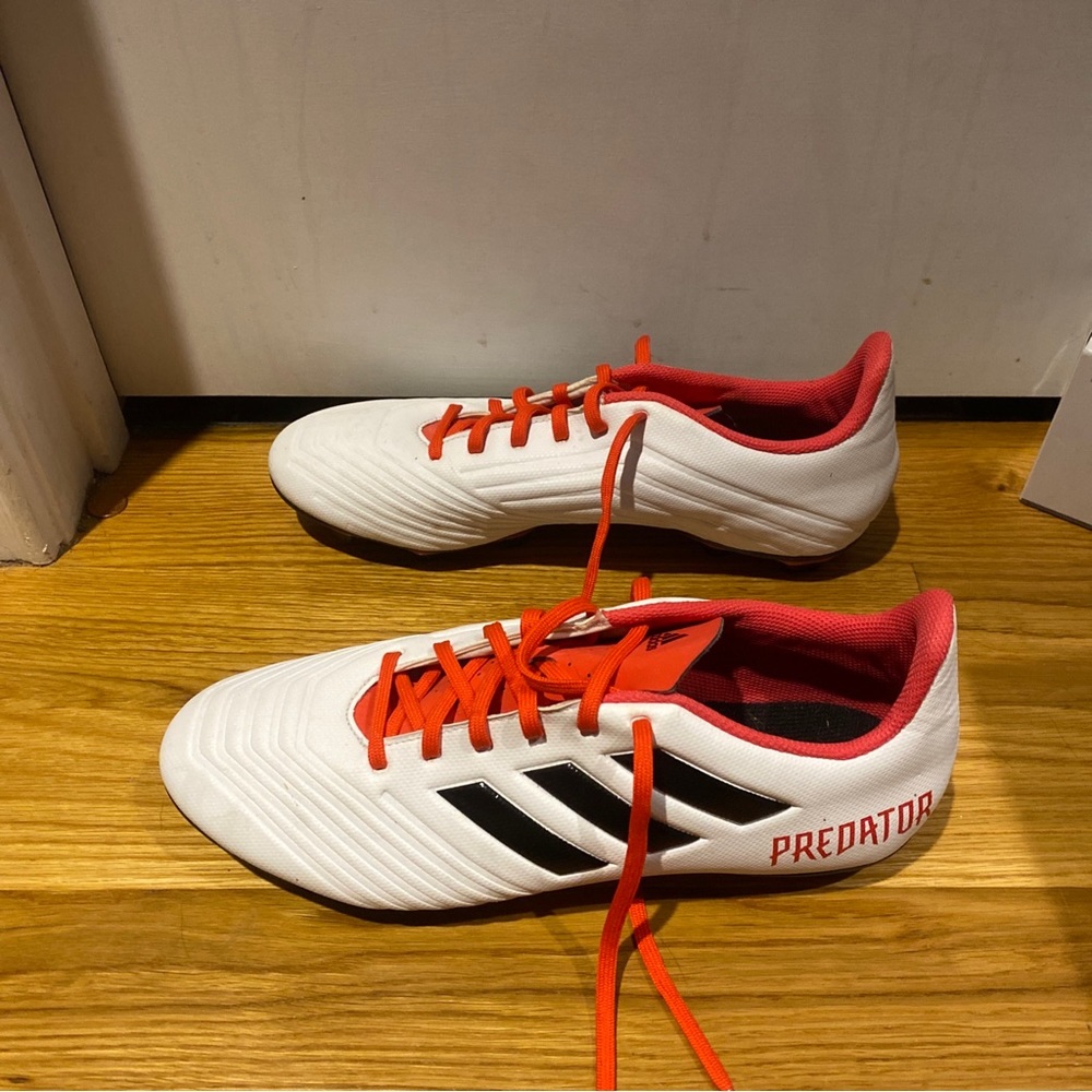 Adidas Predator 18.4 FxG White/Pink Mens' Soccer Cleats (CM7669)